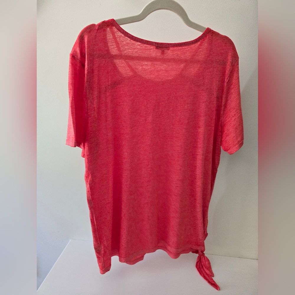 Juicy Couture Pink Rhinestone Cutout Tee – Size XL - Picture 2 of 6
